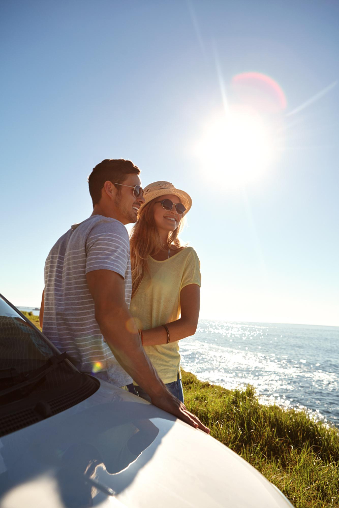 Couple with car